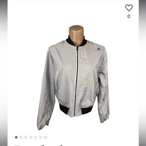 Reebok‎ Workout Ready Gray Training Bomber Size Small